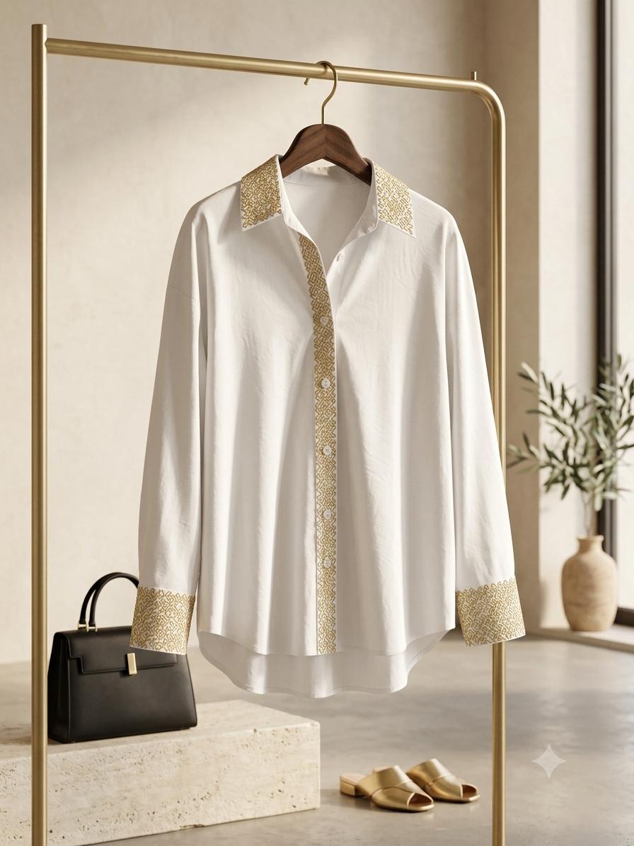 Moroccan Embroidered Shirt