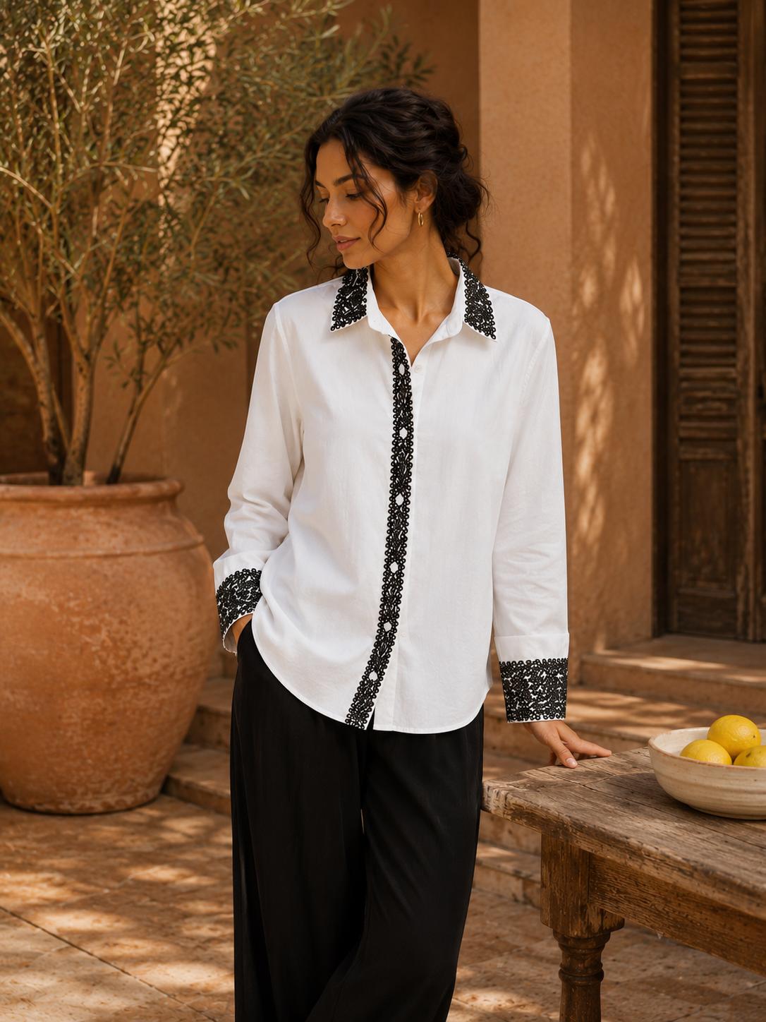 Moroccan Embroidered Shirt