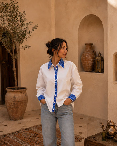 Moroccan Embroidered Shirt